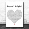 The Sugarhill Gang Rapper's Delight White Heart Song Lyric Print