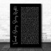 Don McLean Vincent (Starry, Starry Night) Black Script Song Lyric Music Wall Art Print