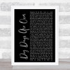 Florence + The Machine Dog Days Are Over Black Script Song Lyric Music Wall Art Print