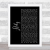 Florida Georgia Line Holy Black Script Song Lyric Music Wall Art Print