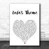 The Shapeshifters Lola's Theme White Heart Song Lyric Print