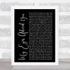 Frankie Valli My Eyes Adored You Black Script Song Lyric Music Wall Art Print