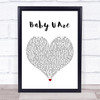 Gerald Levert Baby U Are White Heart Song Lyric Print