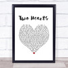 Phil Collins Two Hearts White Heart Song Lyric Print