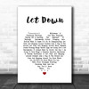 Easy Star All-Stars Let Down White Heart Song Lyric Print