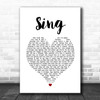 Gary Barlow & The Commonwealth Band Sing White Heart Song Lyric Print