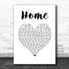Jack Savoretti Home White Heart Song Lyric Print