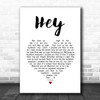 Ant Hey White Heart Song Lyric Print