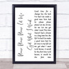 The Smiths Please, Please, Please, Let Me Get What I Want White Script Print