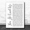 The Crystals Then He Kissed Me White Script Song Lyric Print