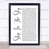 Woody Guthrie Ship In The Sky White Script Song Lyric Print