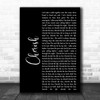 Kool & The Gang Cherish Black Script Song Lyric Music Wall Art Print