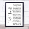 Oasis Talk Tonight White Script Song Lyric Print