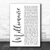 Chris Stapleton Millionaire White Script Song Lyric Print