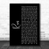 Leona Lewis Run Black Script Song Lyric Music Wall Art Print