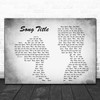 Any Song Lyrics Custom Grey Landscape Couple Personalized Lyrics