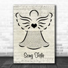 Any Song Custom Music Script Angel Personalized Lyrics Print