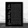 Luther Vandross Dance With My Father Black Script Song Lyric Music Wall Art Print