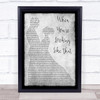 Westlife When You're Looking Like That Grey Man Lady Dancing Song Lyric Quote Music Print