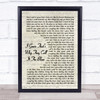 Elton John I Guess That's Why They Call It The Blues Vintage Script Song Lyric Quote Music Print