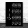 Nirvana Drain You Black Script Song Lyric Music Wall Art Print