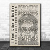 Elton John I Feel Like a Bullet (in the Gun of Robert Ford) Shadow Song Lyric Quote Music Print