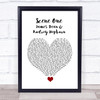 Sleeping With Sirens Scene One James Dean & Audrey Hepburn White Heart Song Lyric Quote Music Print