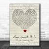Marvin Gaye How Sweet It Is (To Be Loved By You) Script Heart Song Lyric Quote Music Print