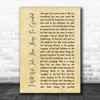 Toad The Wet Sprocket I Will Not Take These Things For Granted Rustic Script Song Lyric Quote Music Print