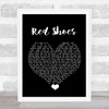 Elvis Costello (The Angels Wanna Wear My) Red Shoes Black Heart Song Lyric Quote Music Print