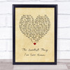 Juice Newton The Sweetest Thing I've Ever Known Vintage Heart Song Lyric Quote Music Print