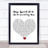 Marvin Gaye How Sweet It Is (To Be Loved By You) White Heart Song Lyric Quote Music Print