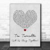 Queen Teo Torriatte (Let Us Cling Together) Grey Heart Song Lyric Quote Music Print