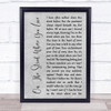 Nat King Cole On The Street Where You Live Grey Rustic Script Song Lyric Quote Music Print