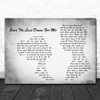 The Drifters Save The Last Dance For Me Man Lady Couple Grey Song Lyric Quote Music Print