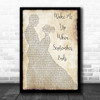 Green Day Wake Me Up When September Ends Man Lady Dancing Song Lyric Quote Music Print