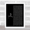 Spandau Ballet True Black Script Song Lyric Music Wall Art Print