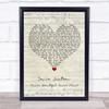 Ringo Starr You're Sixteen (You're Beautiful You're Mine) Script Heart Song Lyric Quote Music Print