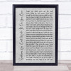 U2 Sometimes You Can't Make It On Your Own Grey Rustic Script Song Lyric Quote Music Print