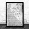 Green Day Wake Me Up When September Ends Grey Man Lady Dancing Song Lyric Quote Music Print
