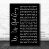 The 5th Dimension Up, Up And Away Black Script Song Lyric Music Wall Art Print