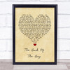 Otis Redding (Sittin' On) The Dock Of The Bay Vintage Heart Song Lyric Quote Music Print