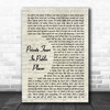 Front Porch Step Private Fears In Public Places Vintage Script Song Lyric Quote Music Print