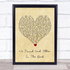 City And Colour We Found Each Other In The Dark Vintage Heart Song Lyric Quote Music Print
