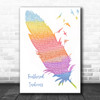Tyler Childers Feathered Indians Watercolour Feather & Birds Song Lyric Quote Music Print