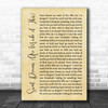 Eurythmics Sweet Dreams (Are Made of This) Rustic Script Song Lyric Quote Music Print