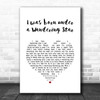 Lee Marvin I was born under a Wandering Star White Heart Song Lyric Quote Music Print