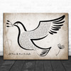 Vince Gill Let There Be Peace On Earth Vintage Dove Bird Song Lyric Quote Music Print