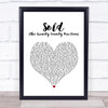 John Michael Montgomery Sold (The Grundy County Auction) White Heart Song Lyric Quote Music Print