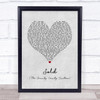 John Michael Montgomery Sold (The Grundy County Auction) Grey Heart Song Lyric Quote Music Print